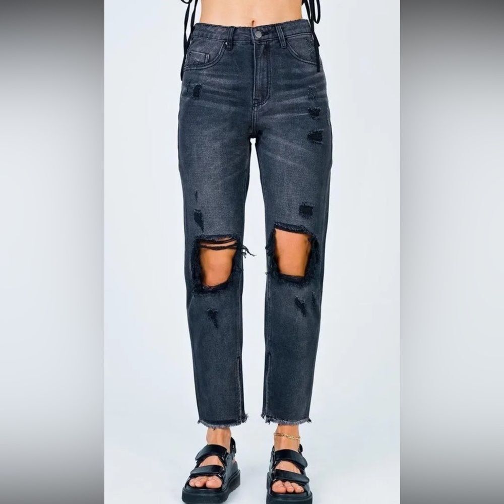 Polly enissa black distressed‎ jeans 6